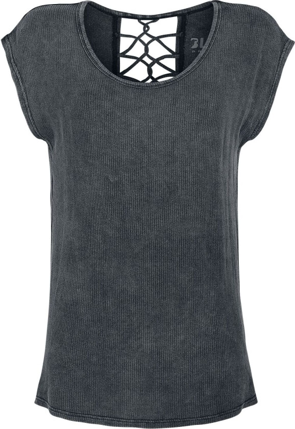 T-skjorte - T-Skjorte med Dekorative Bånd på Baksiden - XS til XXL - Damer - svart