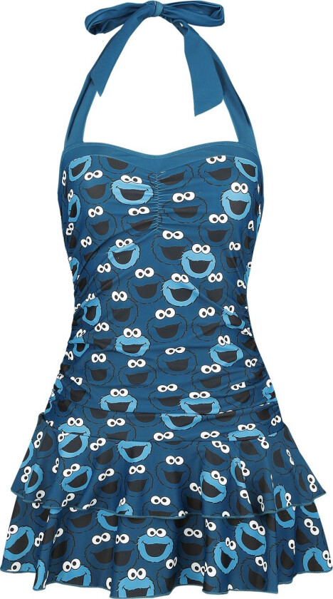 Badeshorts - Cookie Monster - S til 3XL - Damer - blå