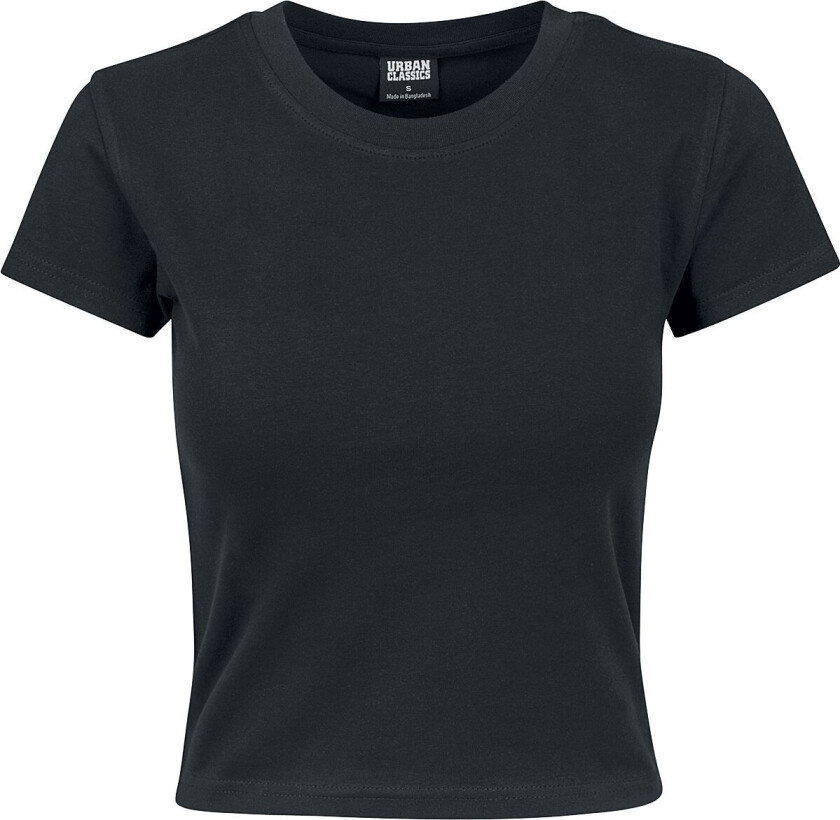 T-skjorte - Ladies Stretch Jersey Cropped Tee - XS til XL - Damer - svart