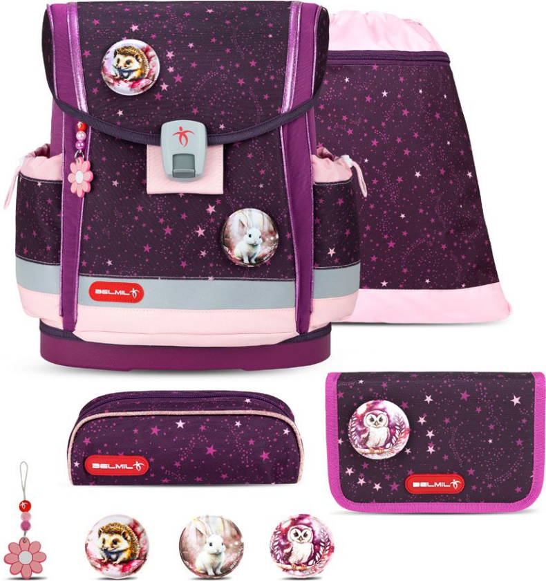 Stjerne skolesekk med 5 deler Belmil skolesekker 879778