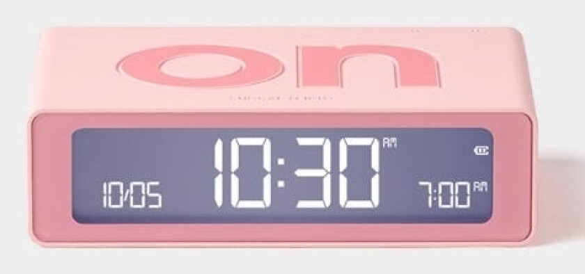 Flip Mini Double Sided Alarm Clock Pink