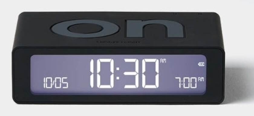 Flip Mini Double-Sided Alarm Clock Black