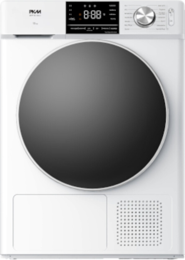 Pkm Wpt10-14A++, Fristående, Frontmatad, Värmepump, Vit, Rotations-, Svart