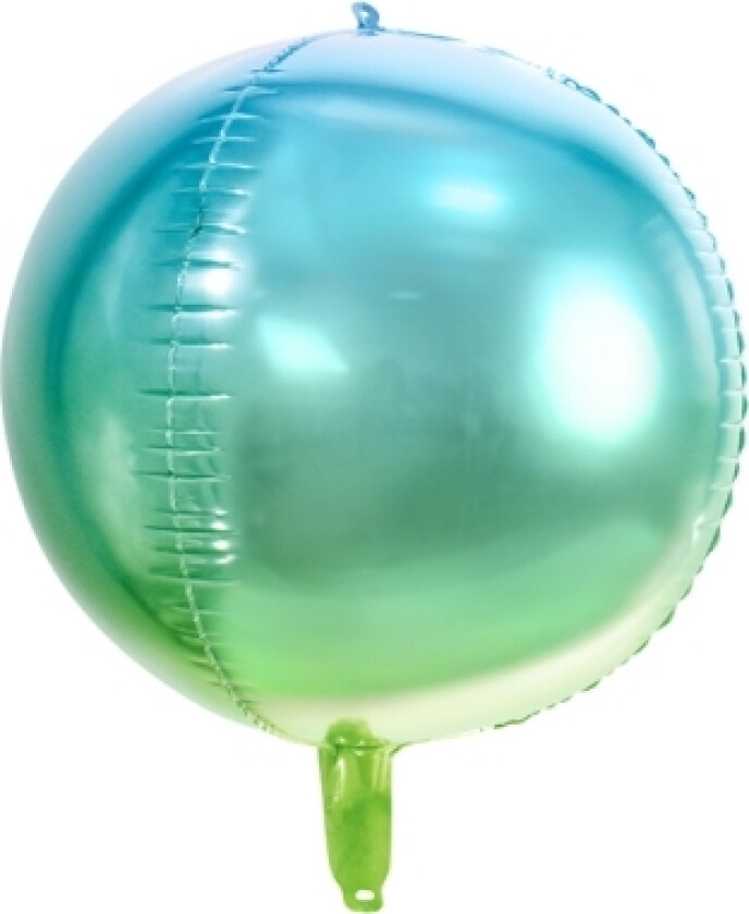 Partydeco Ombre, Blå, Grønn, Rund, Folie, 35 Cm, 50 Stykker