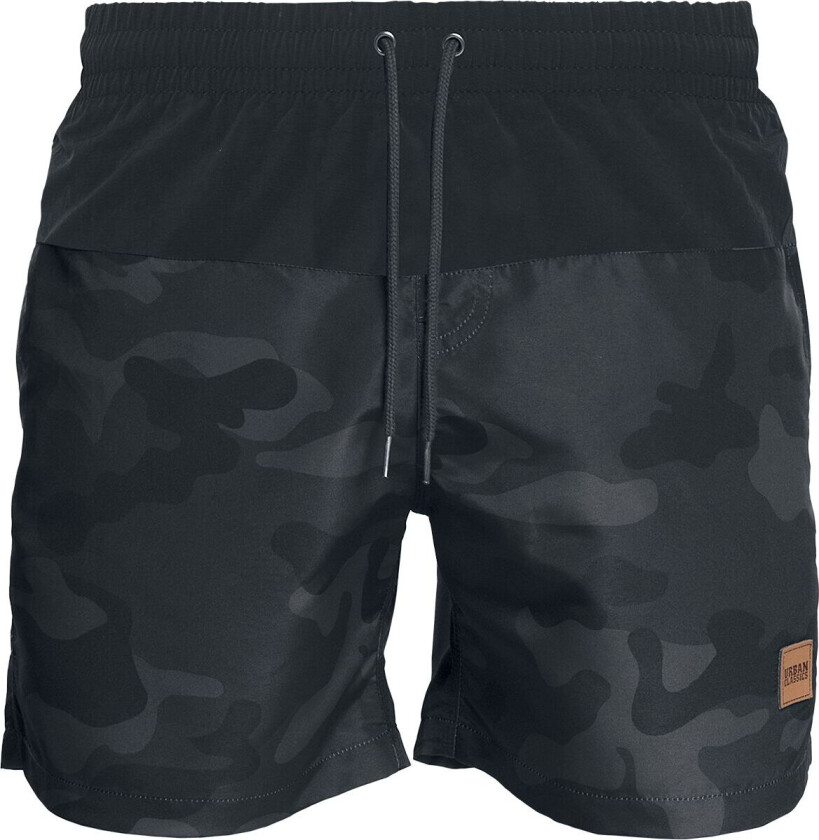 Badeshorts - Block Badeshorts - S til 5XL - Herrer - Mørk kamo