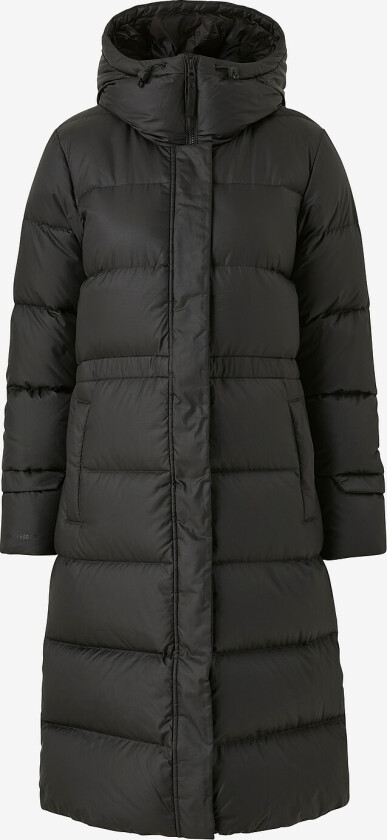 Dunfrakk W Essence Long Down Coat - Svart