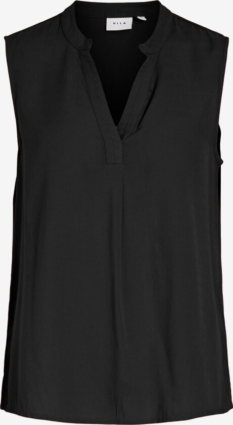 Topp viRosa V-neck S/L Top - Svart