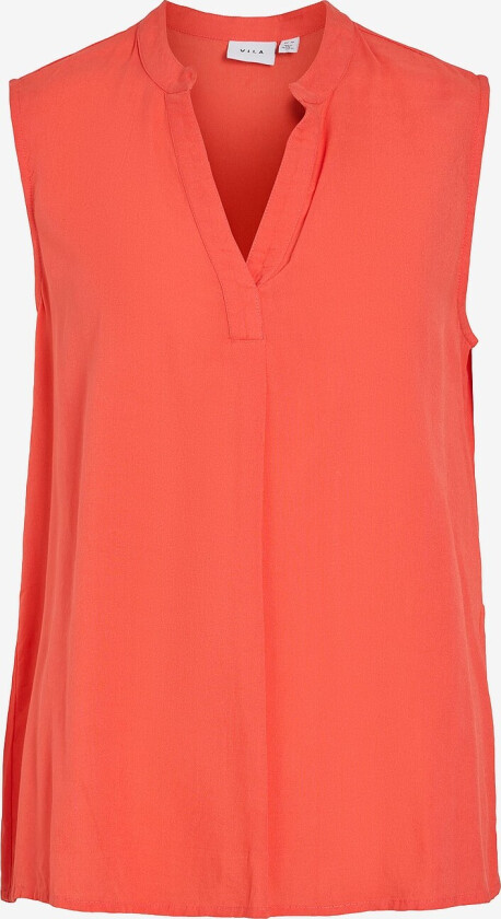 Topp viRosa V-neck S/L Top - Rød