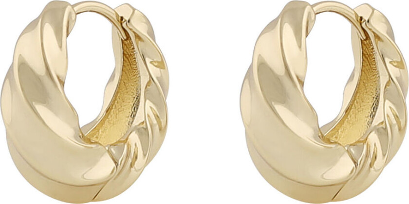 Snö Of Sweden Lydia Big Twist Ring Earring Plain Gold Onesize