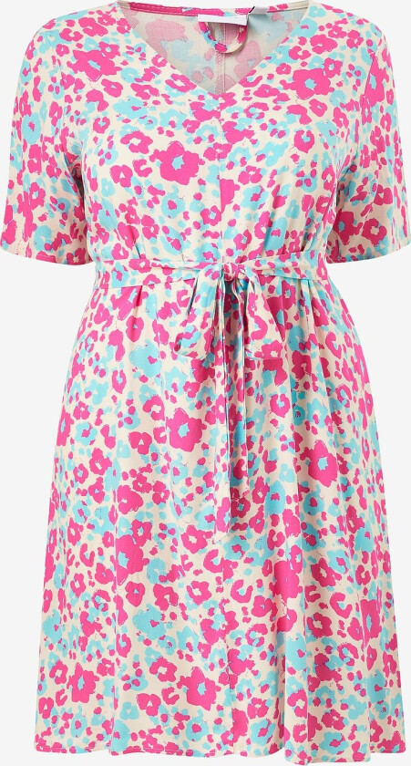 Kjole viVish V-neck S/S Dress Curve - Beige