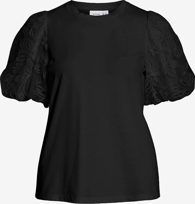 Topp viSimonia O-neck S/S Top - Svart