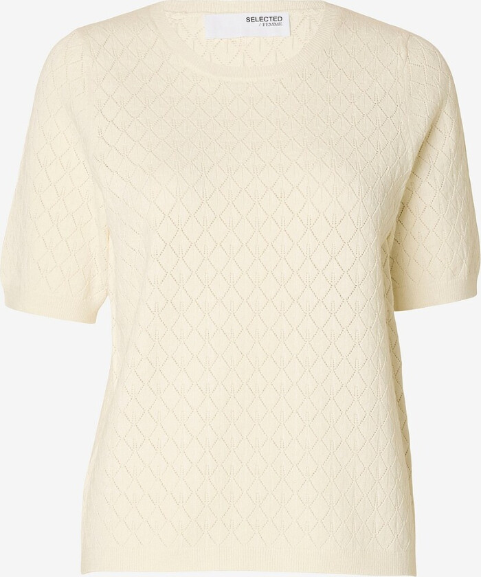 Topp slfHelen 2/4 Knit O-neck - Grå