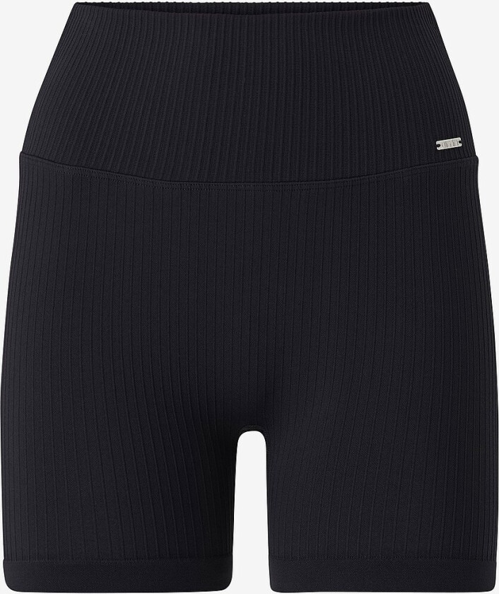Sykkelshortser Black Ribbed Midi Biker Shorts - Svart