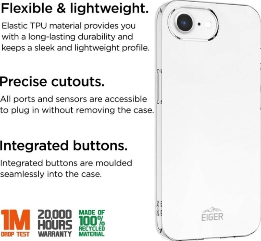 Eiger Grip Case Grs Iphone Se 2025 Transparent (Egca00725)