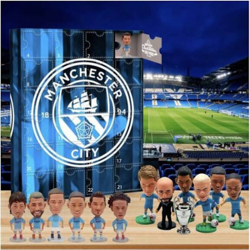 Jud- 24 Dagers Nedtelling Blindboks 2024 Manchester City Fotball Julekalender