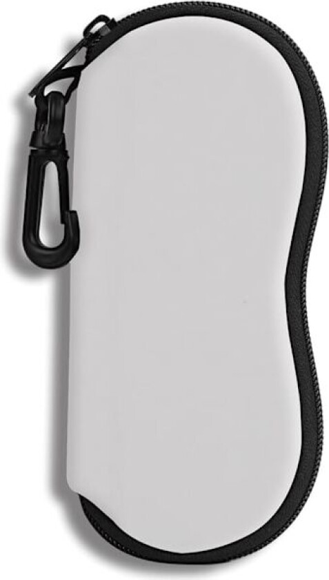 (1 stk) Solbriller Myk Etui Ultralett Neopren Glidelås Brilleetui med Belteklips White
