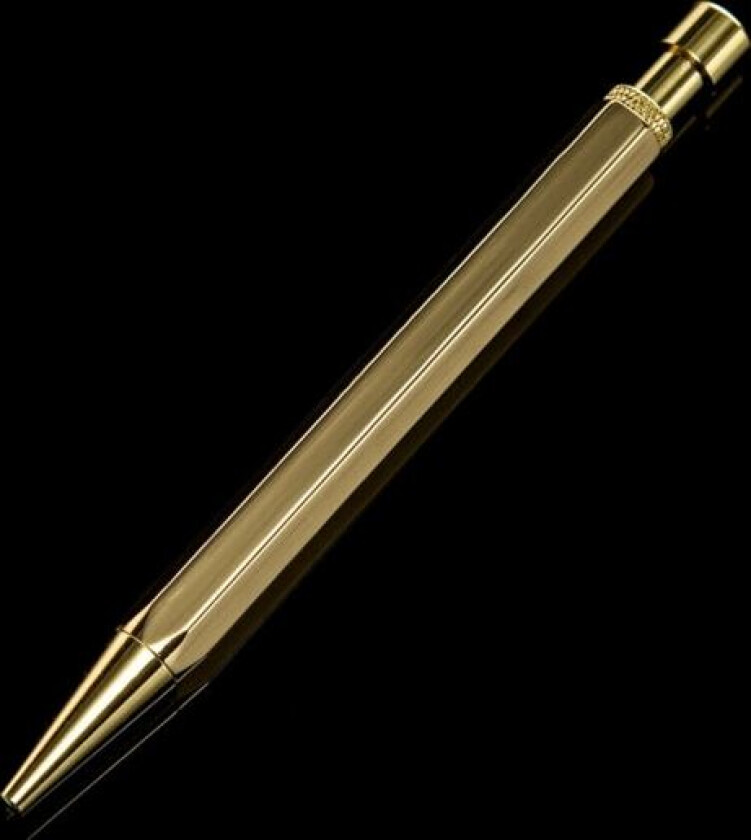 Sekskantet Sign Pen Kulepenn Trykktype EDC Kontorrekvisita Skrivepenn Forgylt