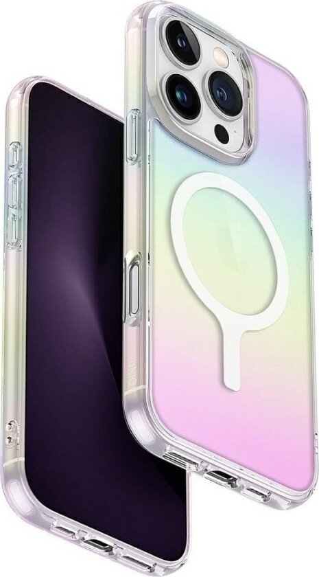 Deklas Case Uniq Iridescia For Iphone 16 Pro Magclick Charging Holographic