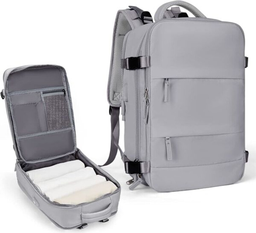 Stor Reise Ryggsekk For Kvinner Menn, Carry On Ryggsekk, Vandring Ryggsekk Vanntett Utendørs Sport Ryggsekk Casual Dagsekk Small gray