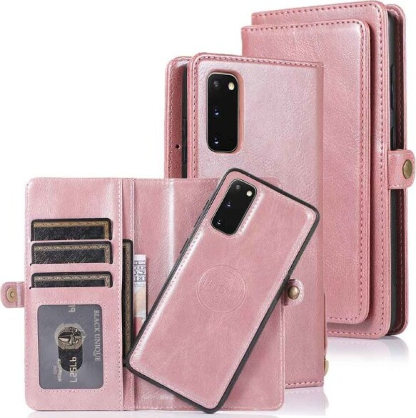 Samsung Galaxy S20 FE - Praktisk 2-i-1-lommebokdeksel Roséguld