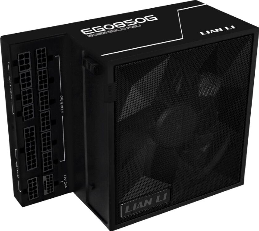 Lian Li Edge Gold 850 80 Plus Gold Strømforsyning, Pcie 5.1, Atx 3.1 - 850 Watt, Svart (Edge Gold 850W Svart)