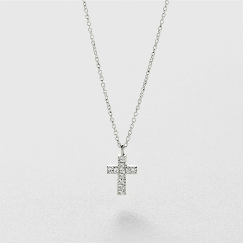 Bilde av Small Sparkle Cross Halskjede