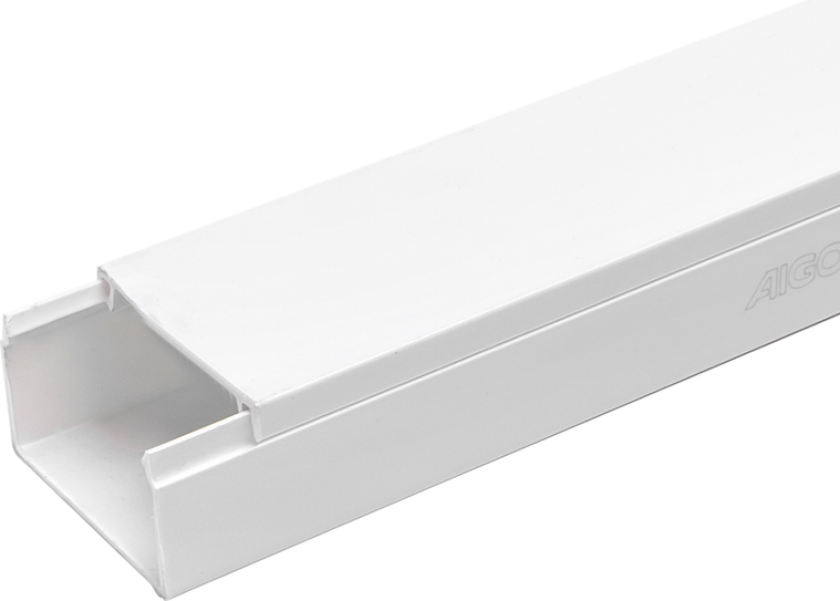 PVC Kabelkanal 40x25mm - Hvit, 2 meter med lim