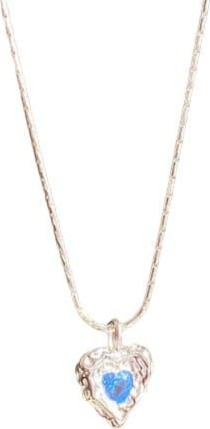 Halskjede med hjerteanheng Flerfarget