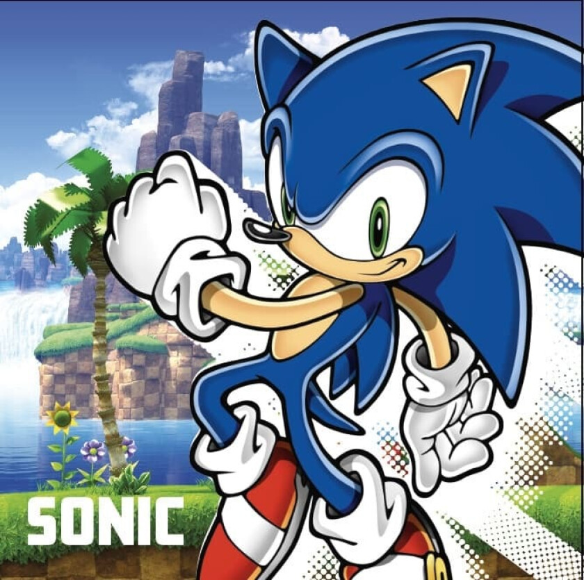 Handduk för händer och ansikte, 30x30 cm - Perfekt för Sonic-fans!