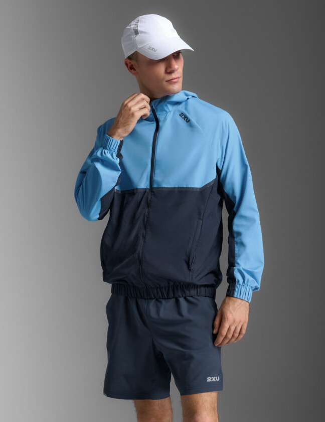 2xu Aero Hex Windbreaker Azure Blue/midnight M