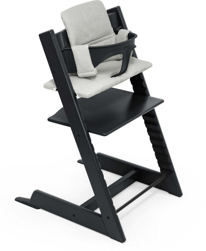 Tripp Trapp Matstol Bundle inkl. Sittepute, Black/Nordic Grey - Matstoler - Tre