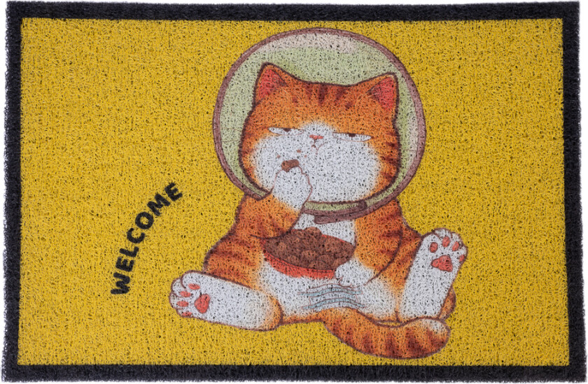 "Welcome" dørmatte med katt - L 80 x B 50 cm