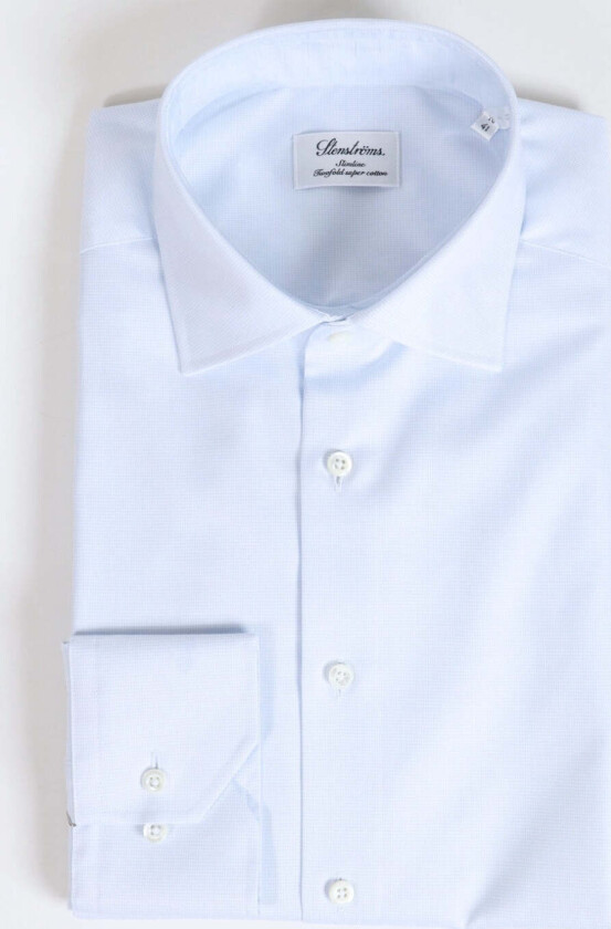 SLIMLINE TWILL SHIRT Blå, 39