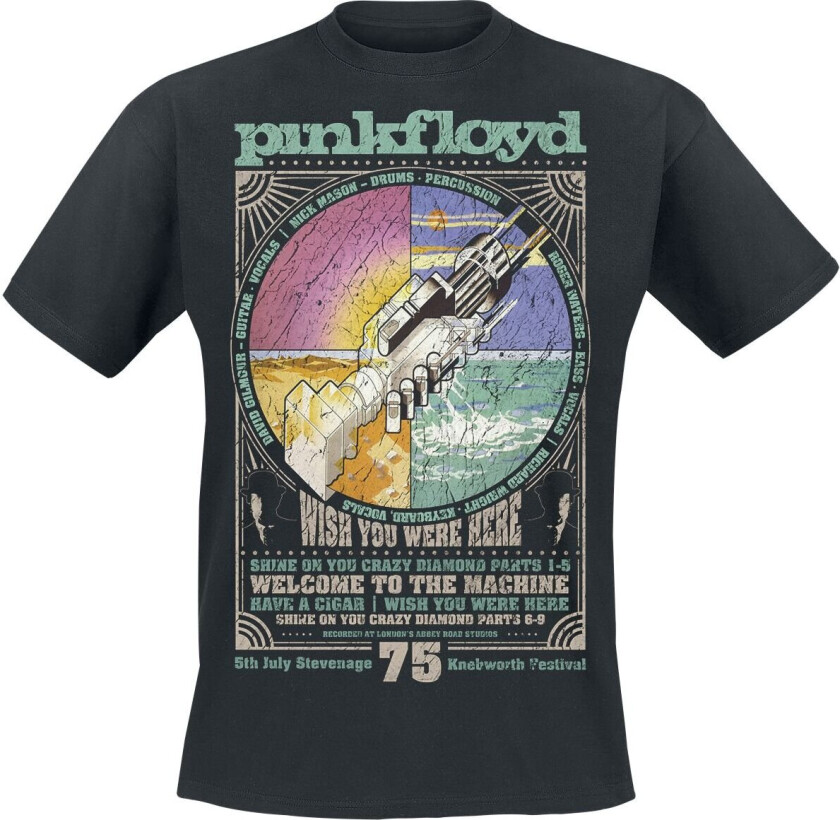 T-skjorte - WYWH Tracklist - S til 3XL - Herrer - svart