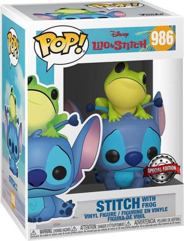 Stitch with Frog Vinyl Figur 986 - Funko Pop! - Funko Shop Europe