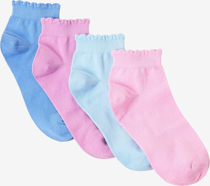 Sneakerstrømper 4-pakning - Rosa