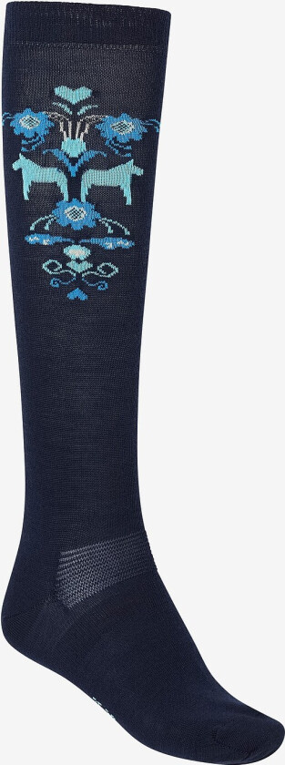 Knestrømper Merino Dalecarlian Socks High - Blå