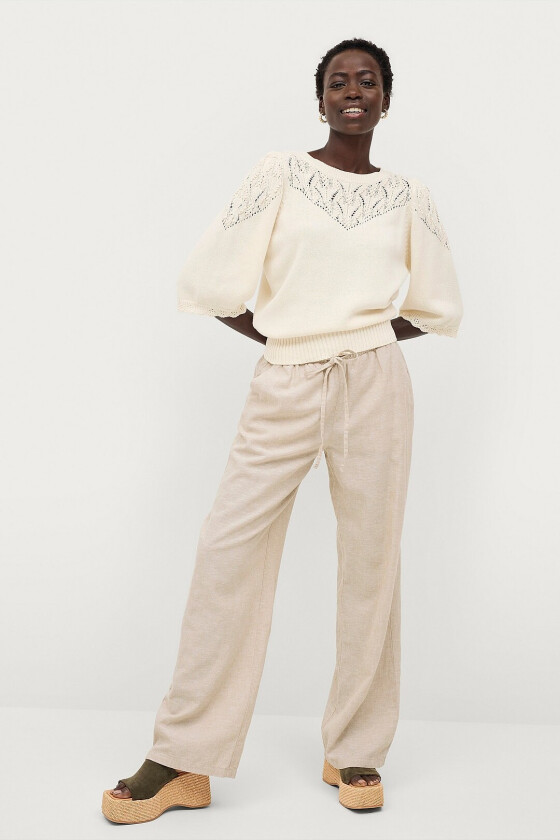 Bukser Dina Linen Trousers - Beige