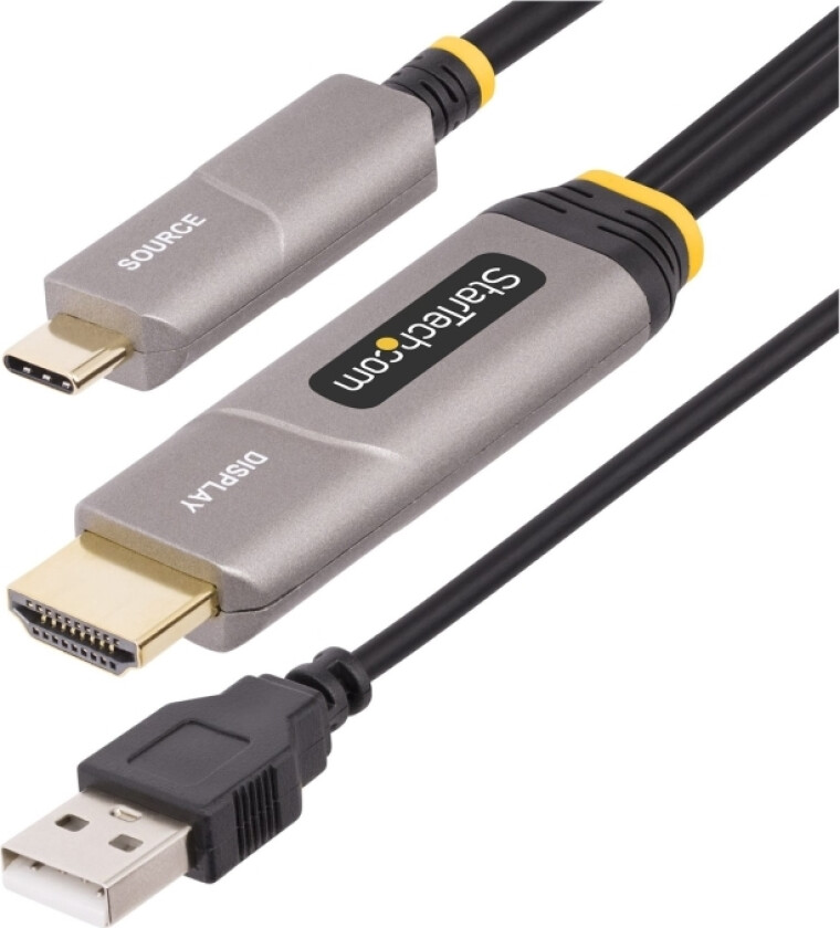 Startech.Com 30Ft (9.15M) Usb-C To Hdmi 2.0 Active Optical Cable, 4K 60Hz - Hdmi-Kabel - 24 Pin Usb-C Hann Til Hdmi, Usb (Kun Strøm) Hann - 9.15 M