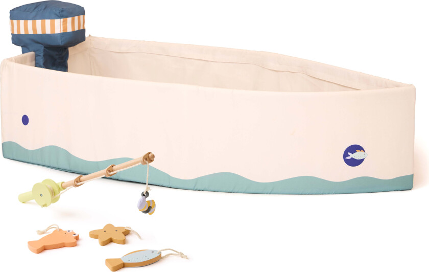 Kid's Hub Båt med Fiskesett - Leketelt - Polyester,Plywood