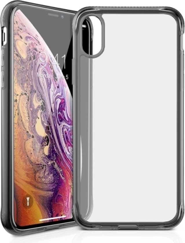 Itskins Nano Ice Cover Til Iphone Xs / X®. Sort Og Gennemsigtig