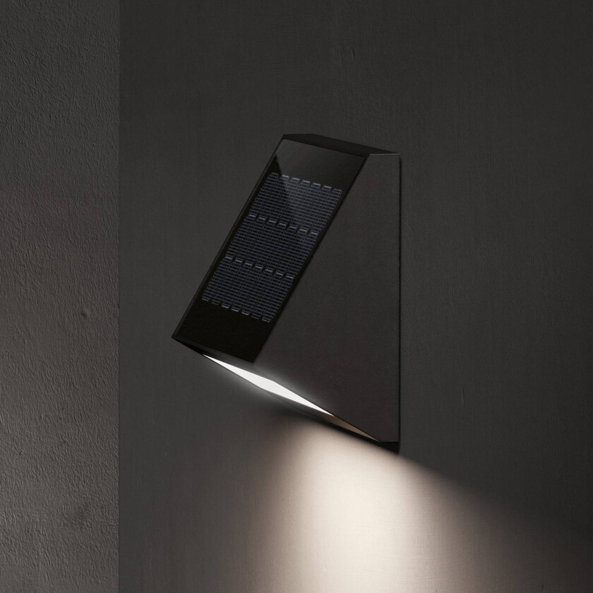 LED-vegglampe ECOSTEP, antrasitt, 17 cm, IP65