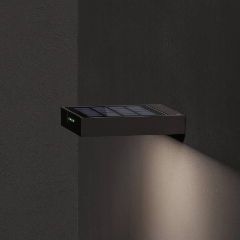 LED-vegglampe ALA WALL, antrasitt, aluminium, IP65