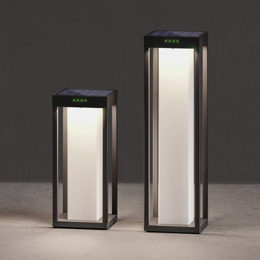 LED-solcellelampe RADIA MAXI MOON, antrasitt, 50 cm, IP65