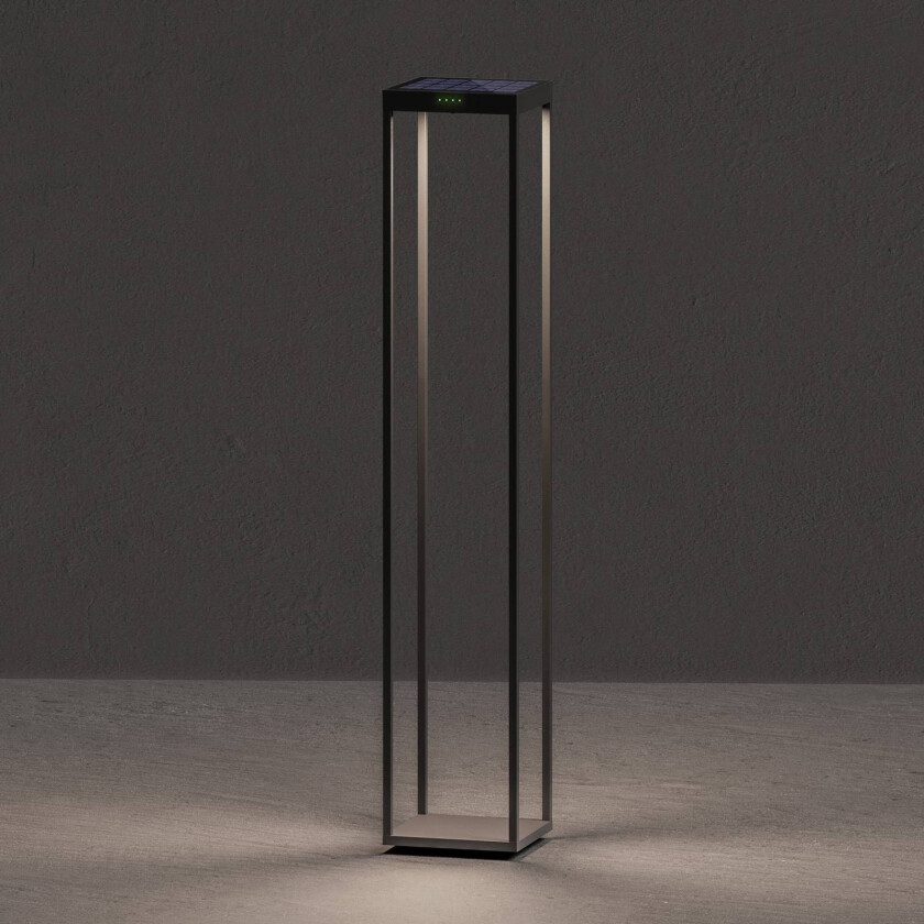 LED-solcellelampe RADIA MEGA, antrasitt, 110 cm, aluminium IP65