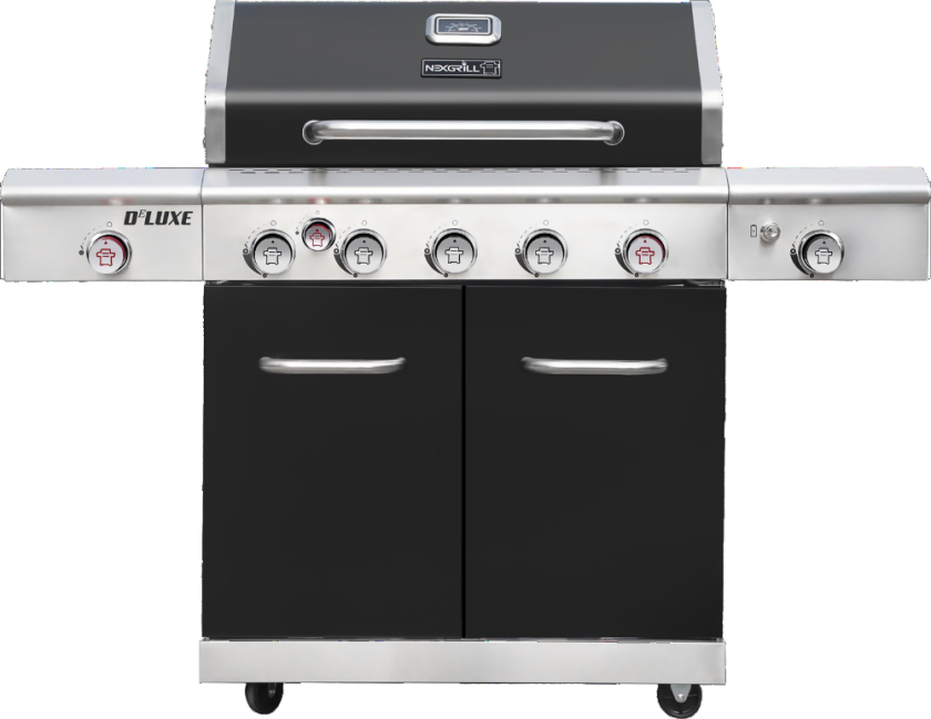 - Gassgrill - Deluxe 5B - 5-brennere - Bakre og sidebrennende brennere