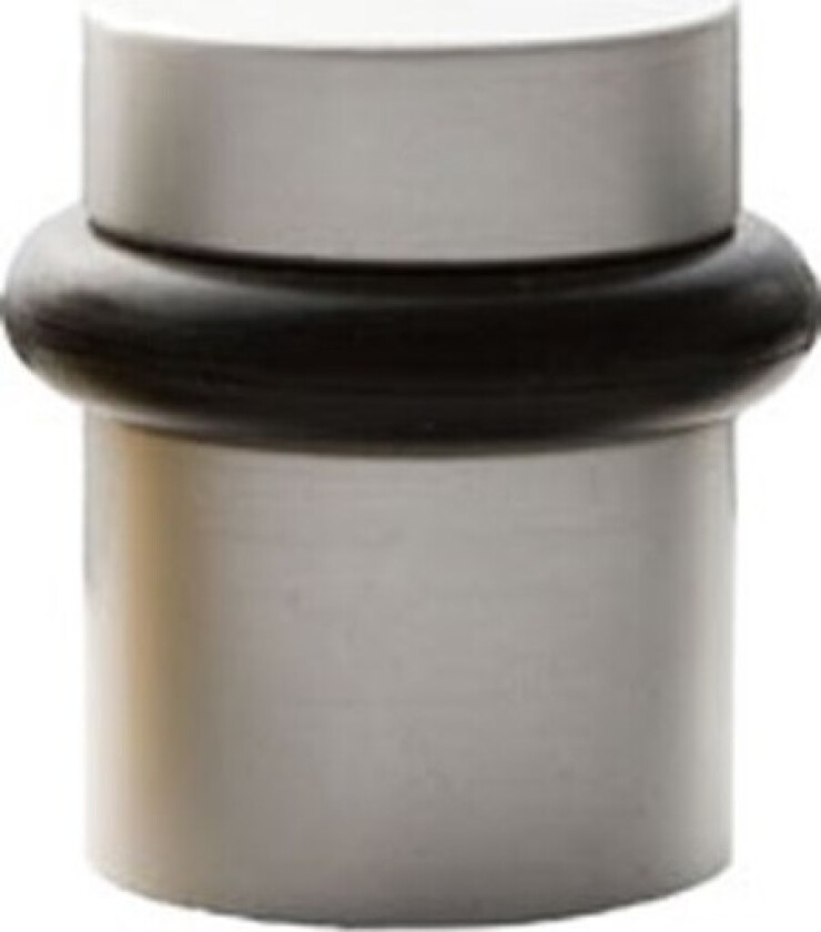 Dørstopper sølv anodisert. ø30x40