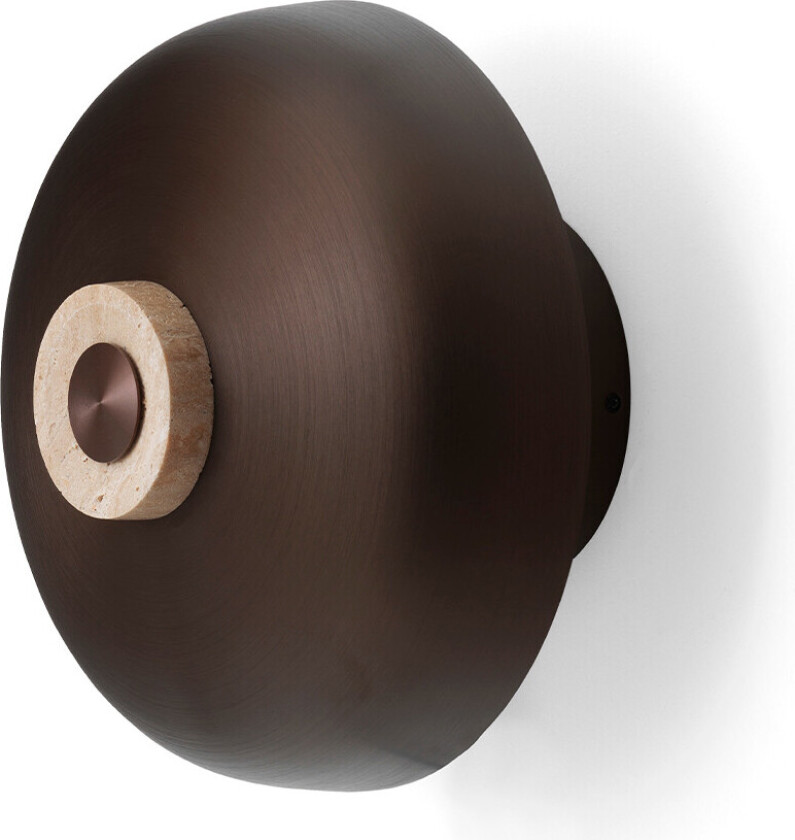 Reverse Vegglampe HW Sand Travertine/Bronzed Aluminium