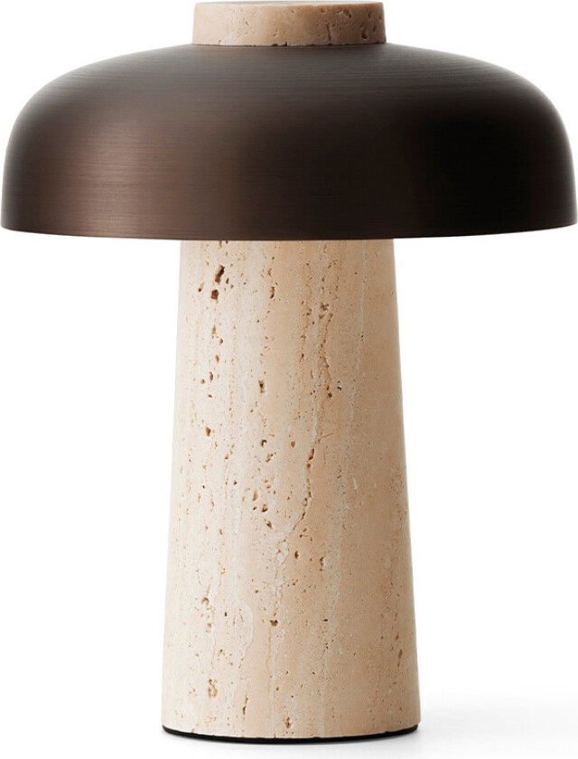 Reverse Portable Bordlampe Sand Travertine/Bronzed Aluminium
