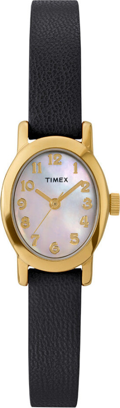 Cavatina TW2W82600 - Kvarts - Gull - Dameklokker - Skinn - Mineral